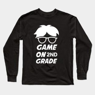 Game on grade 2ND shirt- Back To School-Video Game2nd Grade Level Video Game Long Sleeve T-Shirt